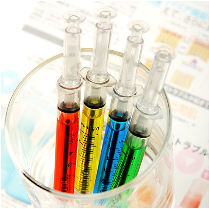 ⭐️𝐈𝐇𝐒 𝟓𝟗𝟑 𝐋𝐚𝐦𝐩𝐮𝐧𝐠⭐️Pulpen Jarum Suntik Lucu Korean Syringe Ballpoint Pen Souvenir