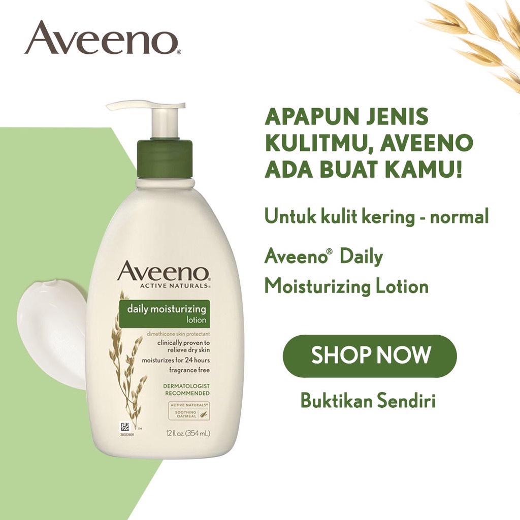 Aveeno Body Lotion / Pelembab Skin Relief, Daily Moisturizing, Soothing Calming, Energizing 71 ml 354 ml 71ml 354ml