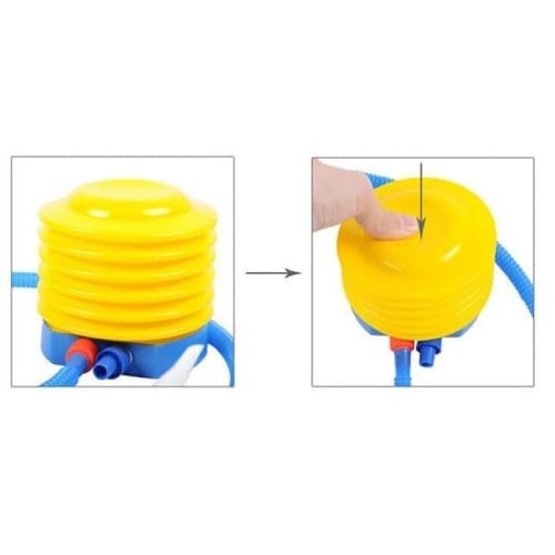 Pompa Ban Renang Manual Injak Kaki Kuning Multifungsi Bola Pompa Kolam Renang Balon Pump