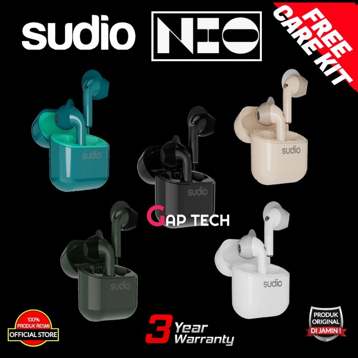 SUDIO NIO TRUE WIRELESS EARBUDS TWS WITH LOW LATENCY ORIGINAL