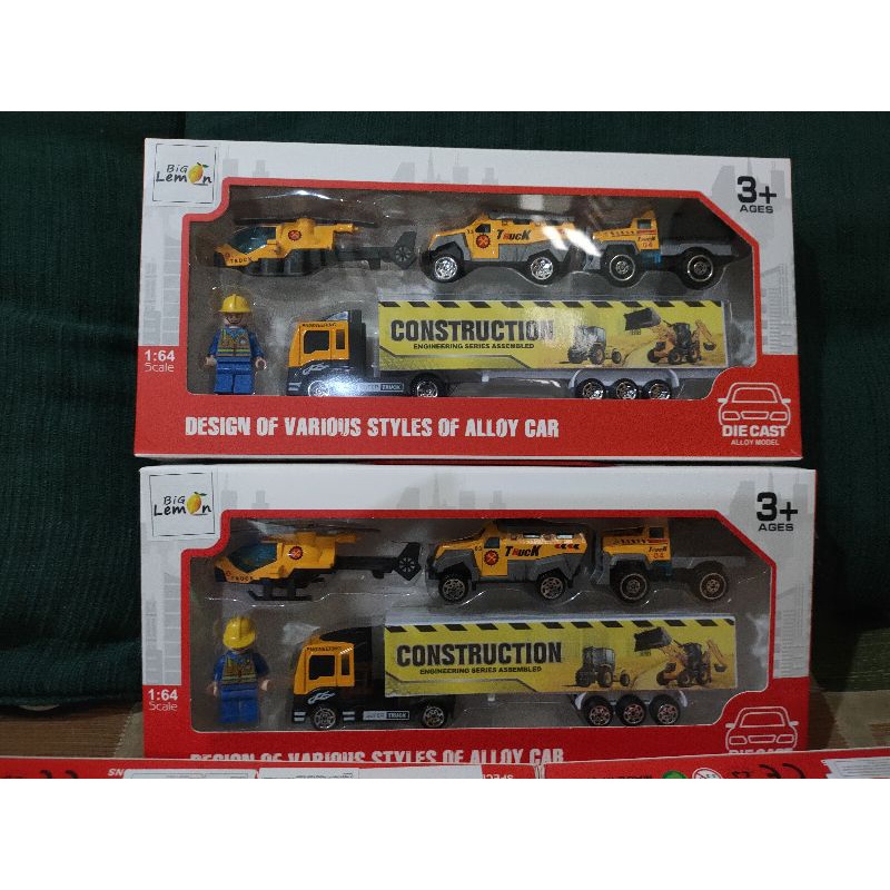 Diecast Truck-Diecast Mobil Polisi-Miniatur Mobil Polisi-Kontainer