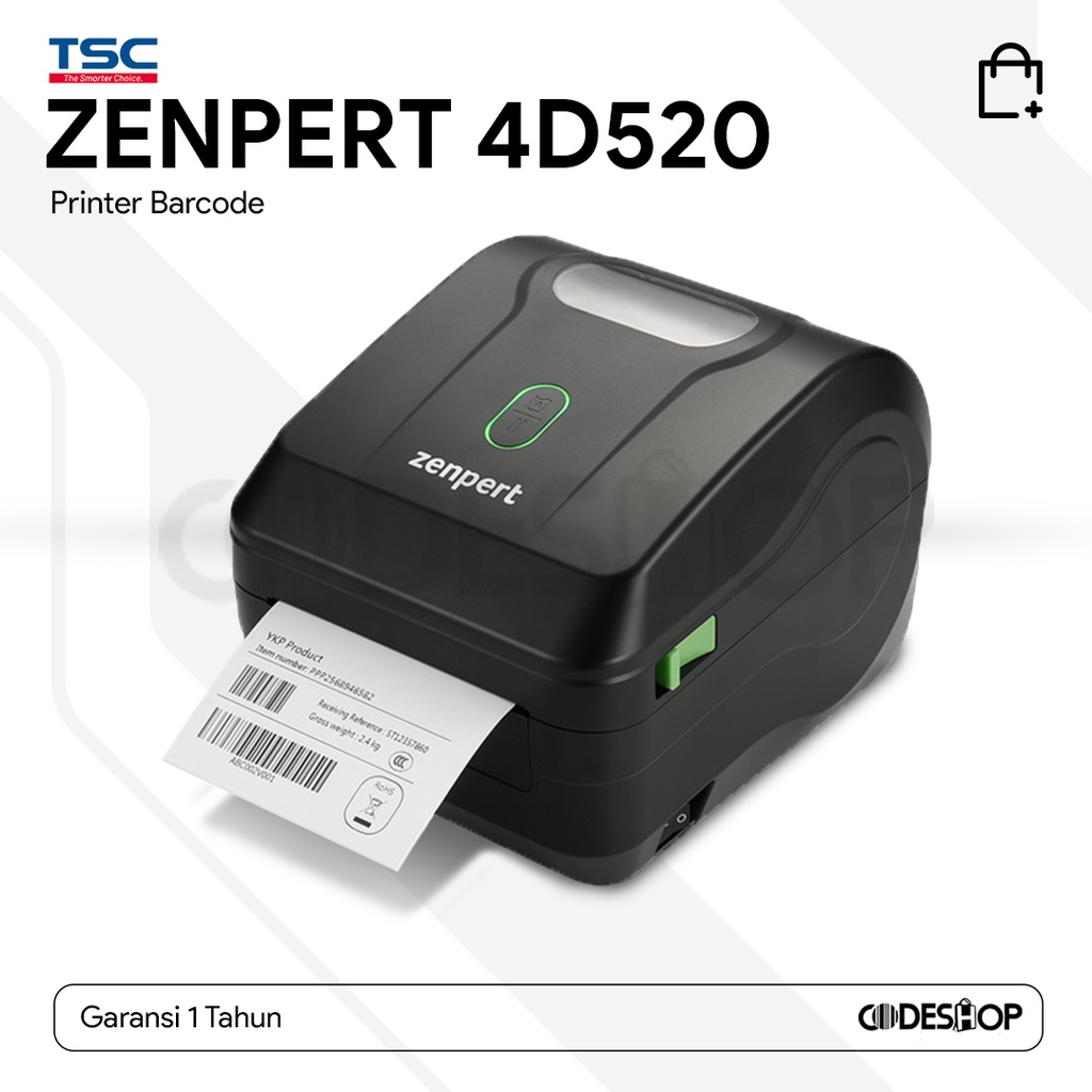 

Barcode Printer Label TSC Zenpert 4D520 Cetak Direct Thermal 6ips