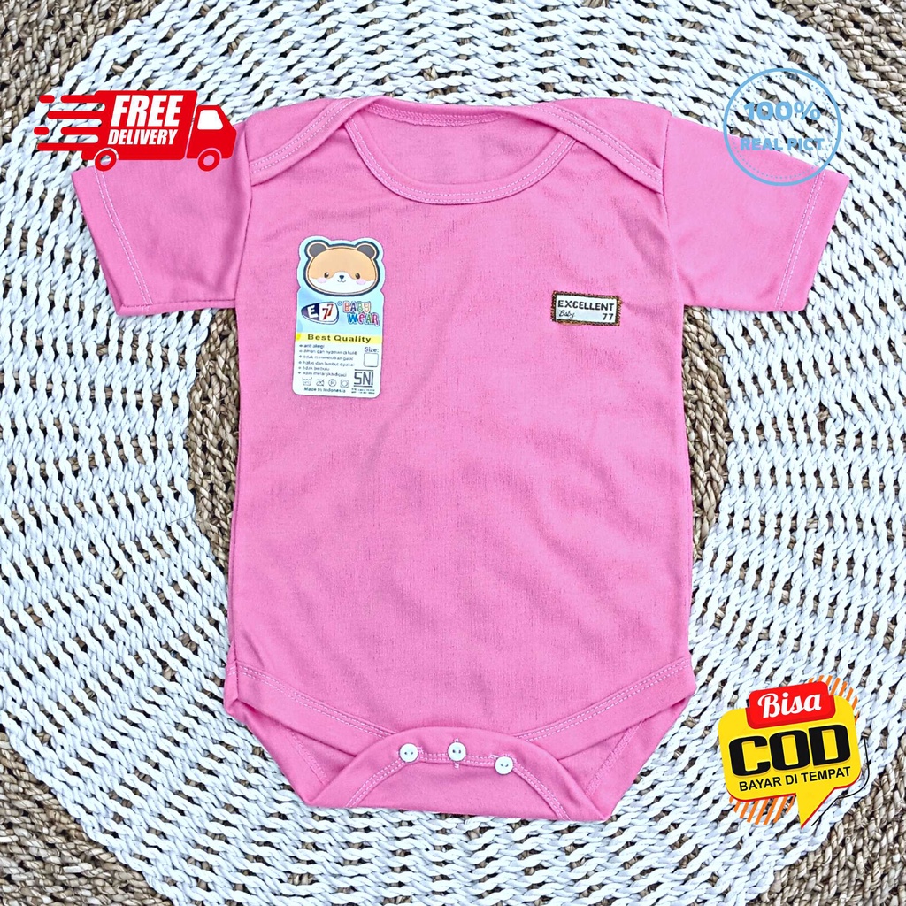 Jumper Bayi Segitiga PINK SERIES Newborn 0 - 3 Bulan merk SNI EXCELLENT 77