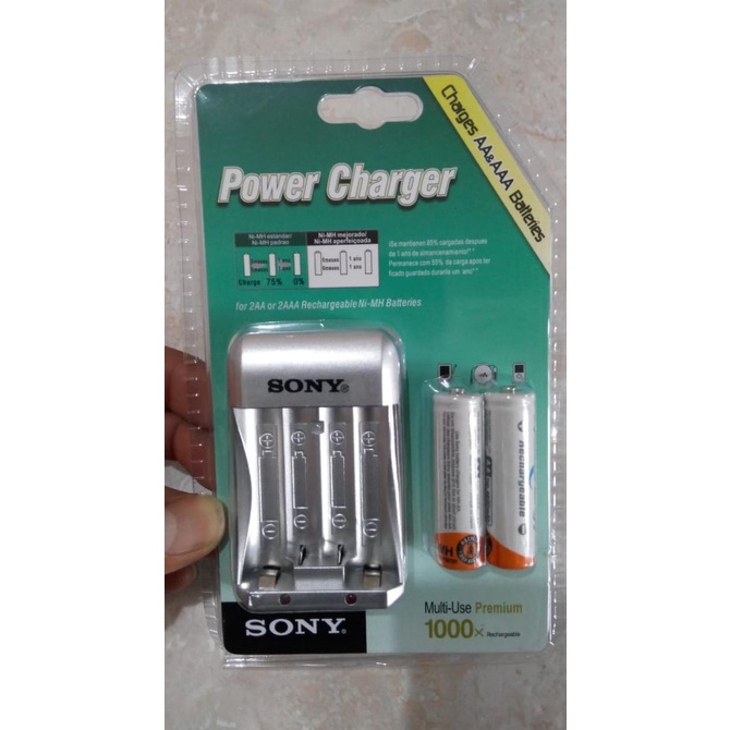 PAKET BATERAI CAS CHARGE SONY 4600MAH AA + CHARGER SONY