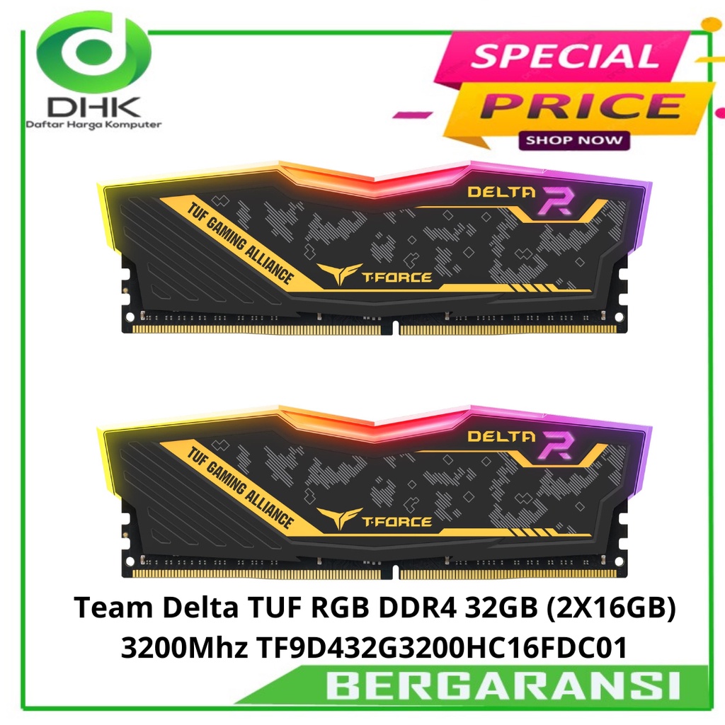 Team Delta TUF RGB DDR4 32GB (2X16GB) 3200Mhz TF9D432G3200HC16FDC01