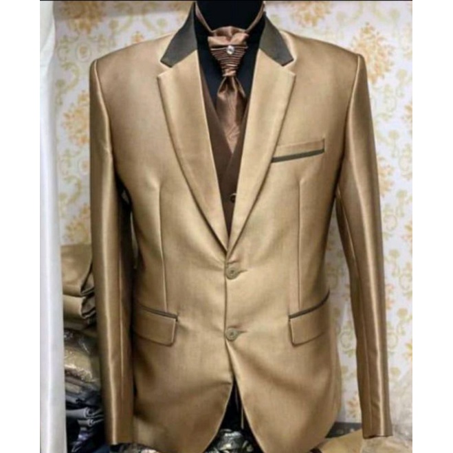 Jas pengantin mocca tua /jas wedding premium semi woll