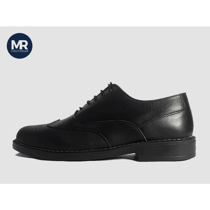 Sepatu Kulit Pria - Ibiza Wingtip Oxford Black Hitam - MR. Footwear (Pantofel Formal Kerja)