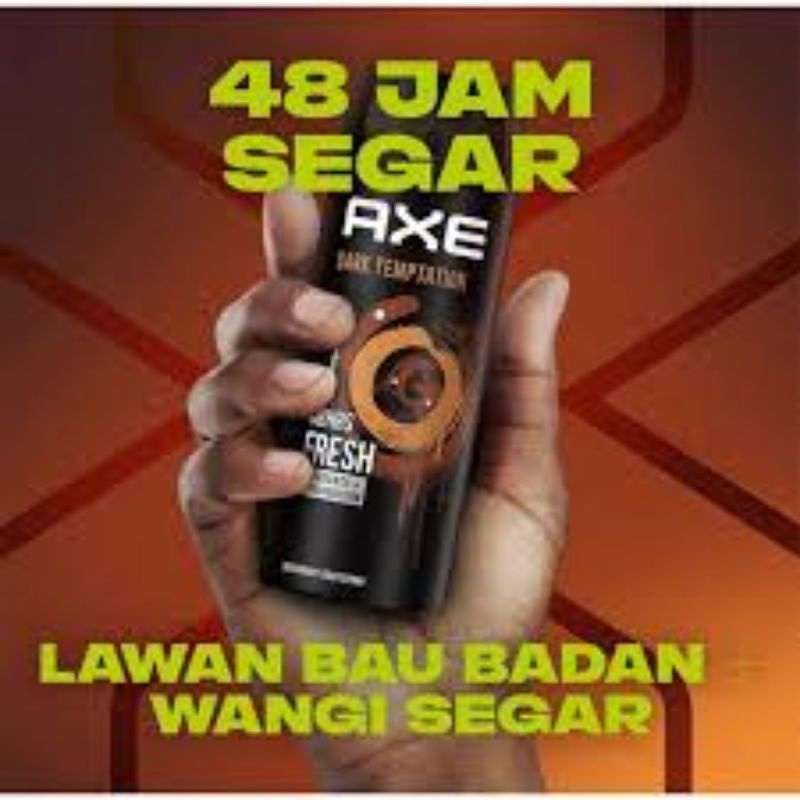 AXE DEODORANT BODY SPRAY DARK TEMPTATION 135 ML / PARFUM AXE COKLAT