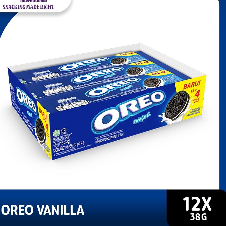 

>XG34448< Oreo Biskuit Krim Vanila 12 x 38g