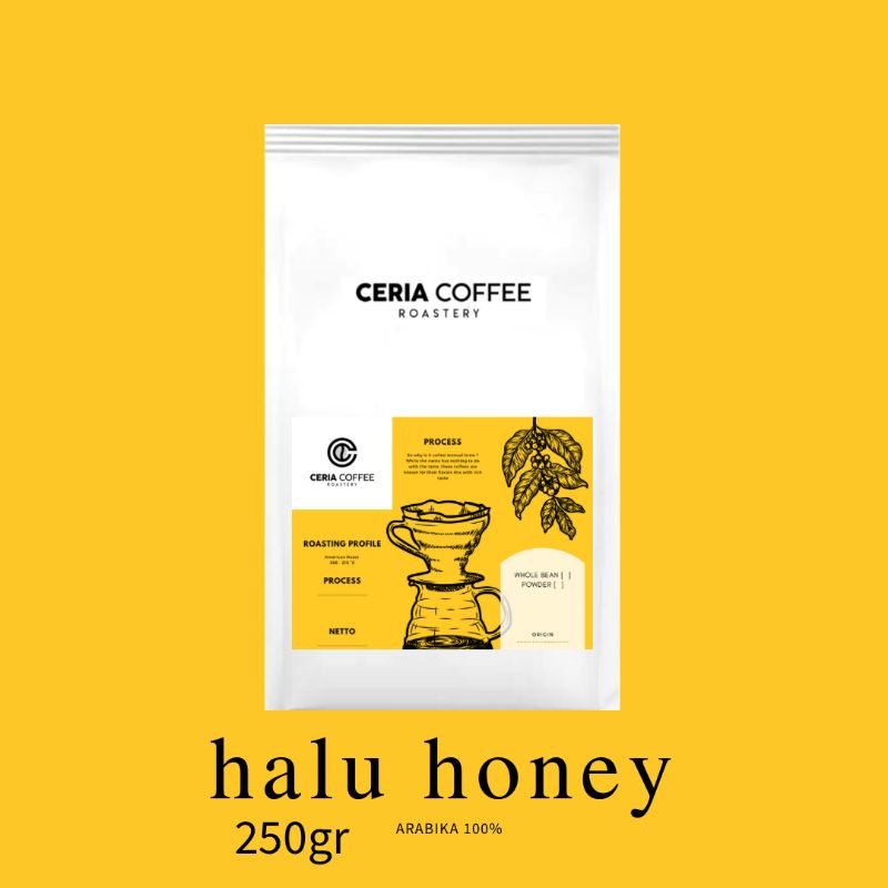 

Kopi Arabika halu Honey 250gr Biji/Bubuk