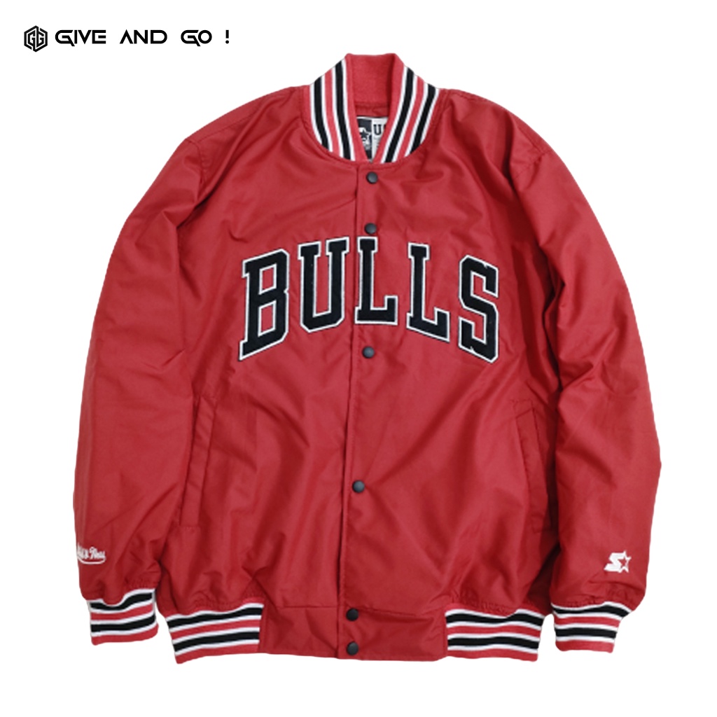 Jacket Chicago Bulls Jaket Pria Baseball Varisity Full Bordir Jaket Vintage Original