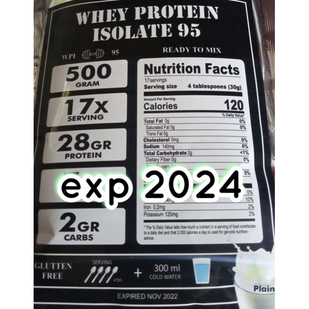 Susu Protein 500gr Whey Protein Isolate Suprot Susu Diet OCD DEBM KETO MAYO DEFICIT WPI WPI95