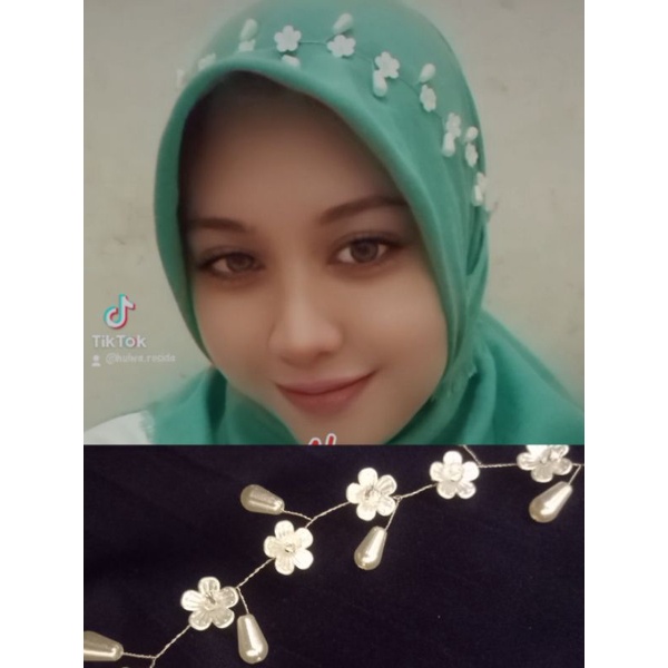 bando hijab/  headpiece hijab/rambut /hiasan kepala