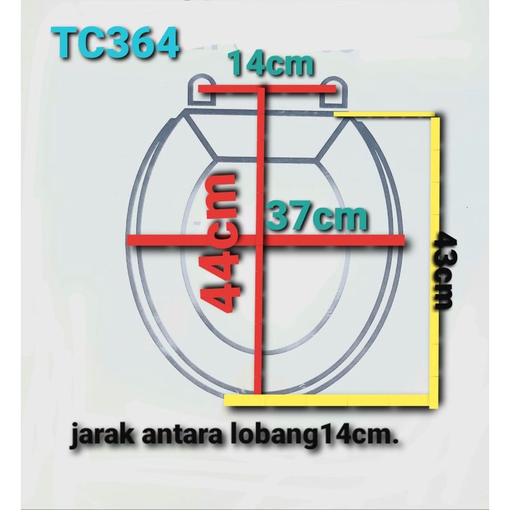 Tutup kloset TC364, buat kloset cw420, cw421, cw660, cw633, cw516 dll, paling tebal,  beratnya 2kg