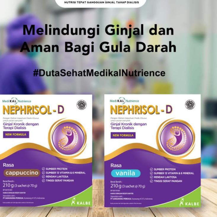 

【MEGA SALE】 Nephrisol D (Nutrisi tambahan pasien gagal ginjal kronis)