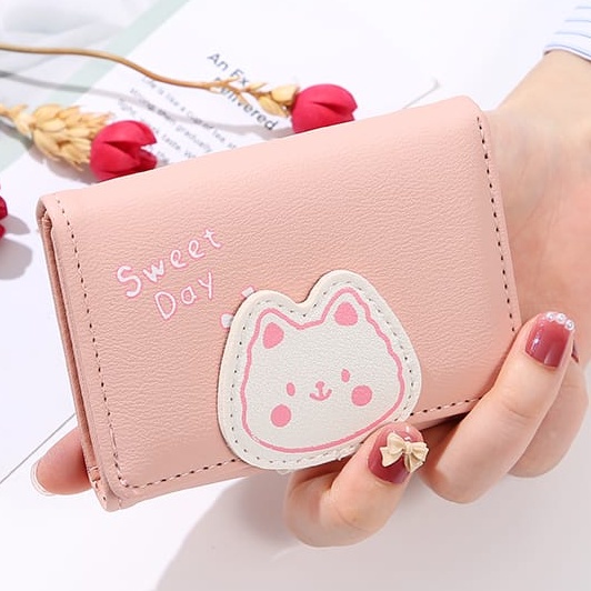 [COD] DOMPET LIPAT MINI ALA KOREA MOTIF BERUANG LUCU CUTE DOMPET ALA KOREA DOMPET FASHION WANITA