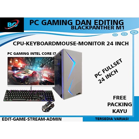 PC gaming i7 monitor 22 in siap pakai All new Best Price