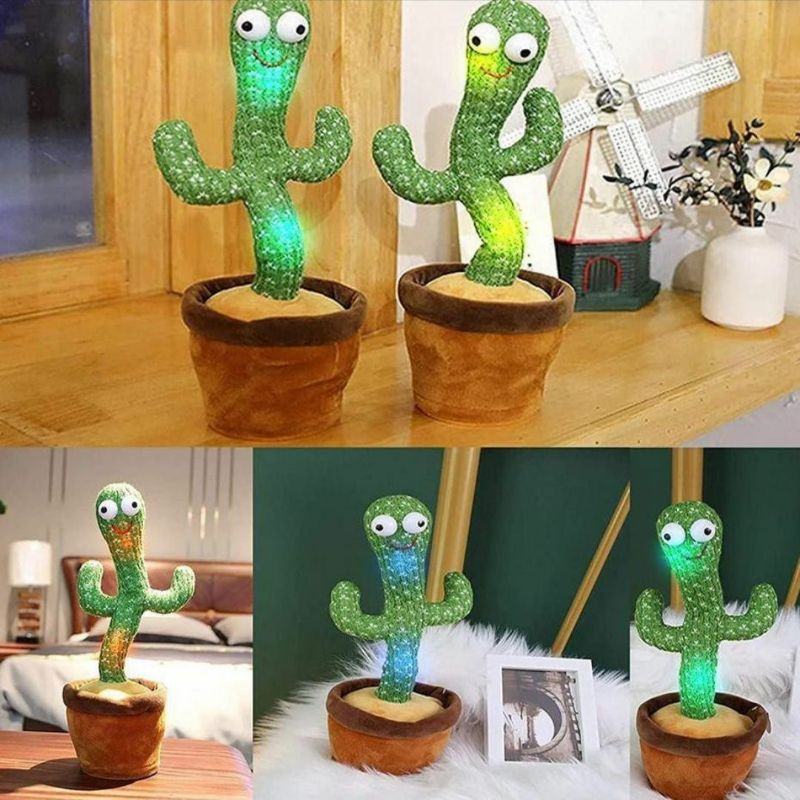 Boneka Kaktus Bicara Polos dan Bertopi/KAKTUS BICARA LUCU