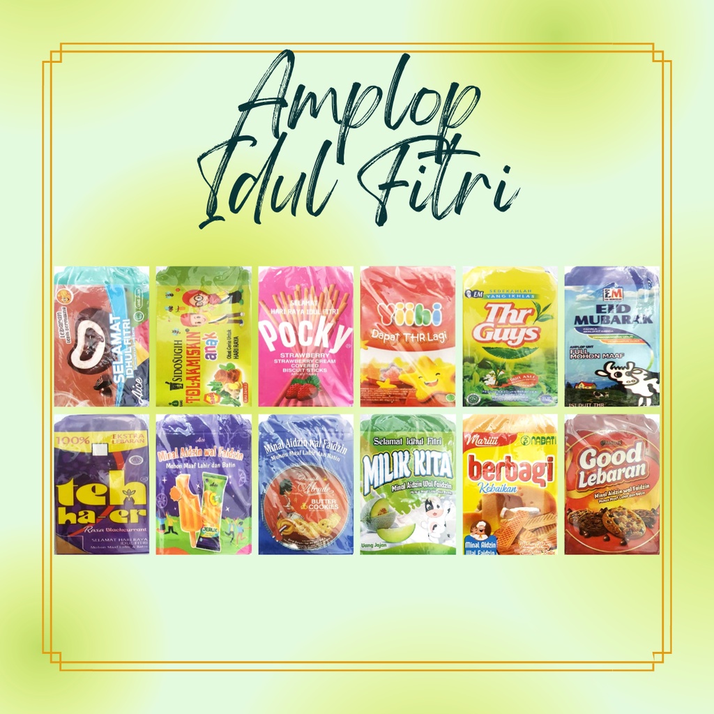 

[Doora] Amplop Lebaran Premium 2023 motif Snack imut - isi 10 lembar