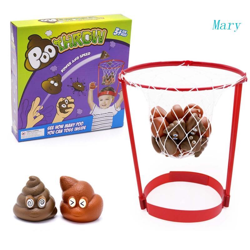 Mary Outdoor Headband Hoop Fake Poops Toys Security Catching Game Orang Tua-Anak Permainan Anak-Anak Basket Shooting Belajar Gi