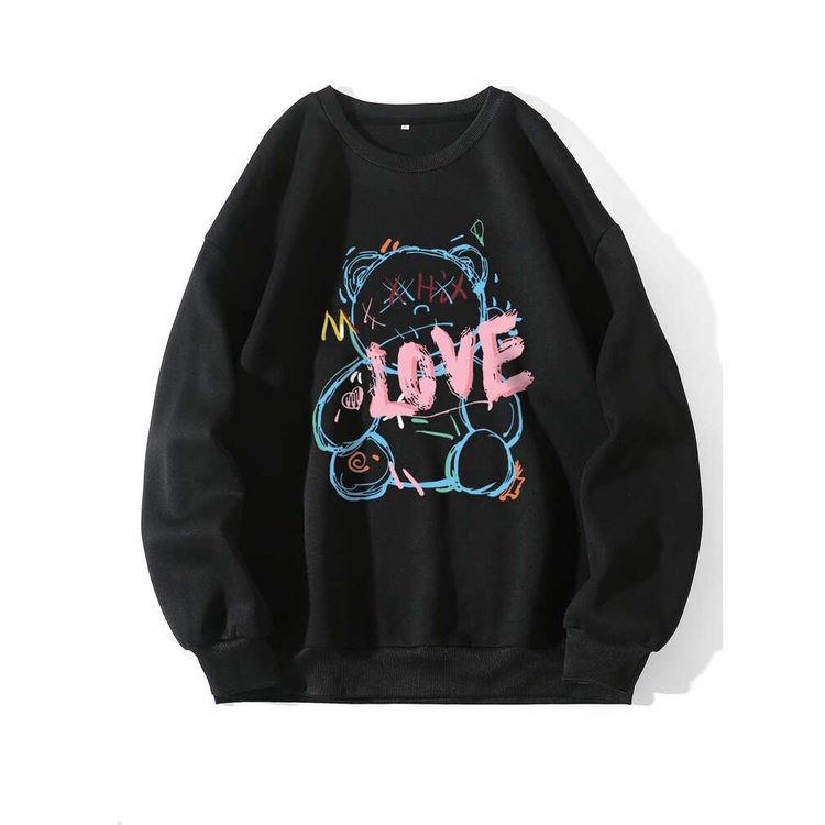 LOVE BEAR Sweater Crewneck Print DTF II LOVE BEAR Sweatshirt Basic II Sz M - XL Anak &amp; Dewasa ( Pria &amp; Wanita )