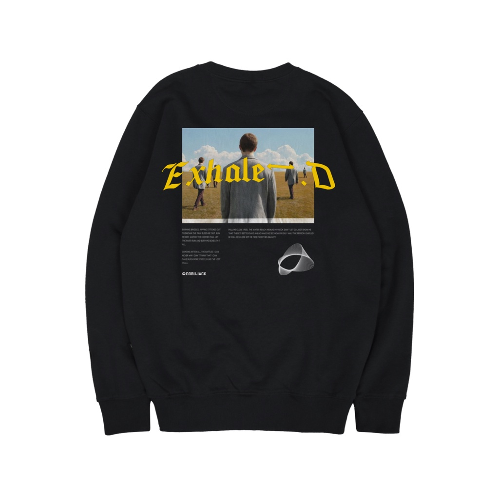 Dobujack Sweater Exhale Black Crewneck