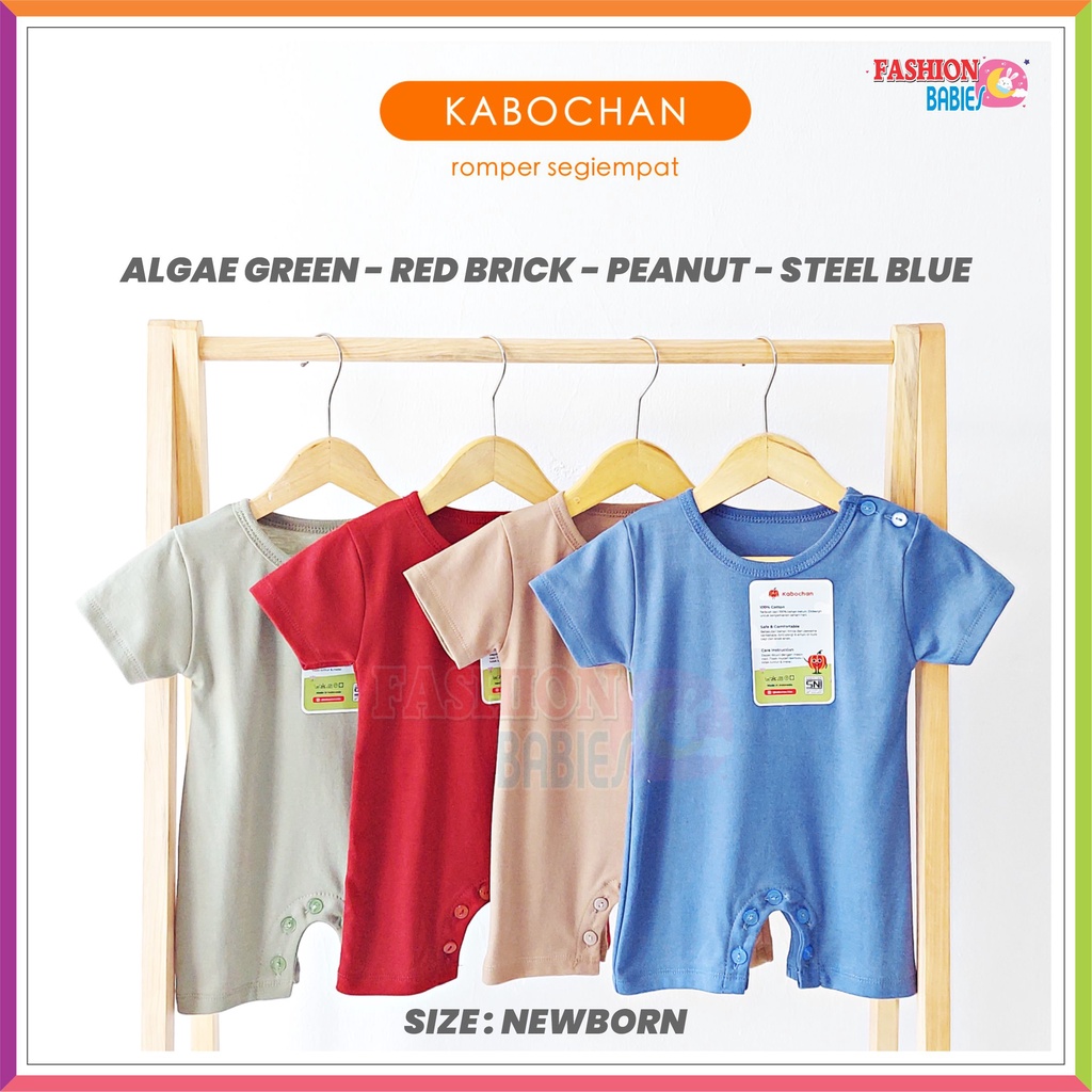 ❤ Fashionbabies ❤ KABOCHAN BAJU KODOK SEGIEMPAT / JUMPER SEGIEMPAT NEWBORN / ROMPER BAYI