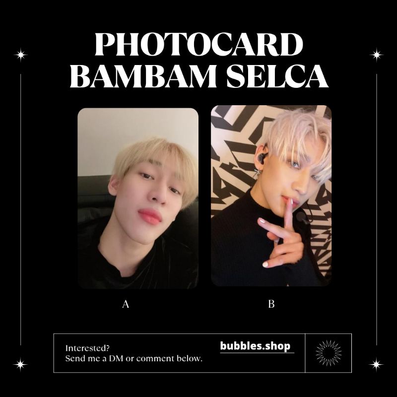 PHOTOCARD UNOFFICIAL BAMBAM GOT7 SELCA