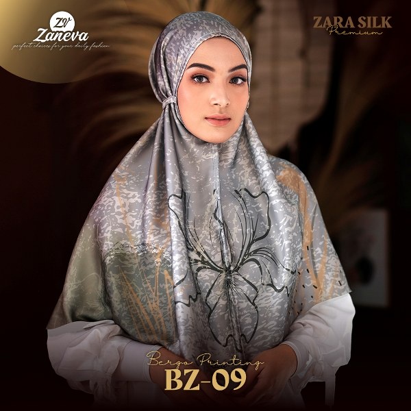 Bergo Zaneva Hijab Bahan Zara Silk l Bergo Premium By Zaneva Hijab