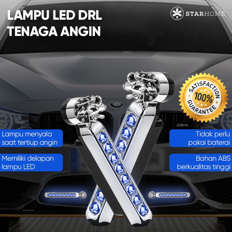 Lampu Mobil Motor Sepeda Tenaga Angin Lampu LED Kedip Solar Strobe Light 1 Set isi 2 pc