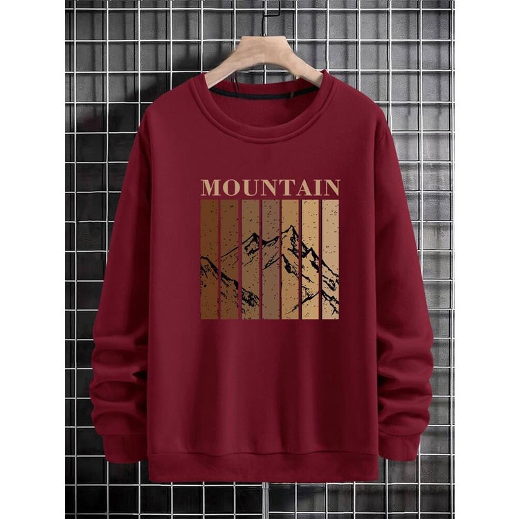 MOUNTAIN Sweater Crewneck Print DTF II MOUNTAIN Sweatshirt Basic II Sz M - XL Anak &amp; Dewasa ( Pria &amp; Wanita )
