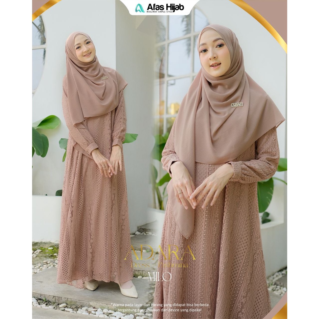 ADARA DRESS ONLY BY AFAS HIJAB/GAMIS BRUKAT/GAMIS PUTIH/GAMIS HITAM