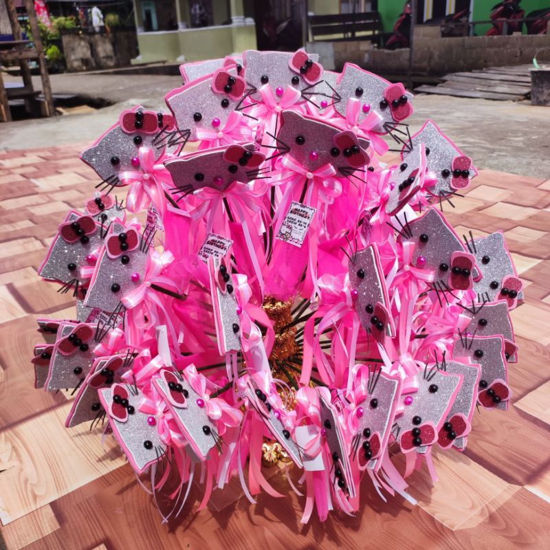 (25pcs)souvenir aqiqah/souvenir ultah/souvenir wedding/pokok telur/bunga telur/hello kitty/kembang t