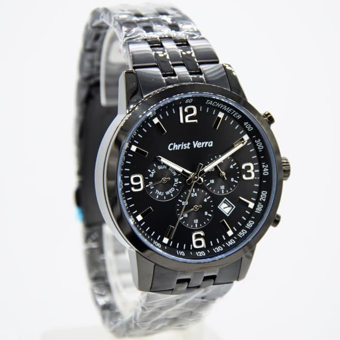 Jam Tangan Pria ORIGINAL CHRIST VERRA CV C 75018G-16  BLK