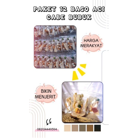 

Paket 12 pouch baso aci instan cabe bubuk