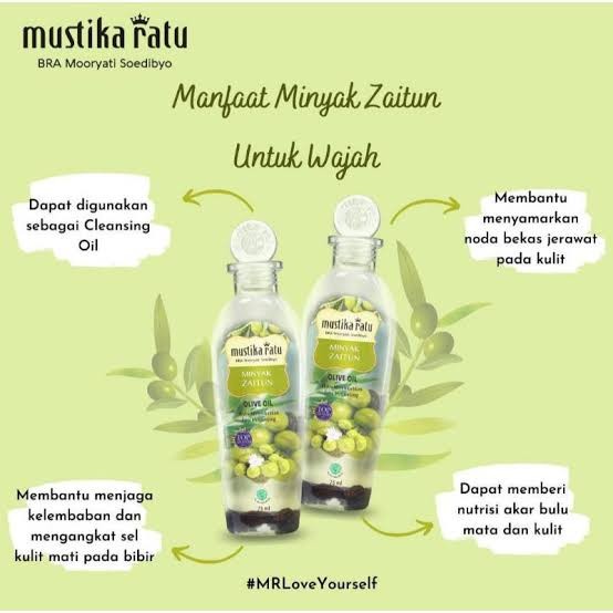Minyak Zaitun Mustika Ratu 75ML | Minyak Kecantikan | Minyak Urut