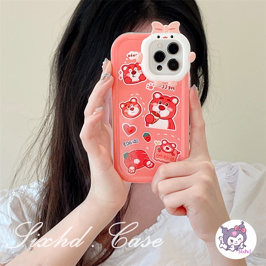 Realme C15 C35 C33 C30 C30s C25Y C21Y C25 C12 C11 C31 C21 C20 C17 C3 Realme 9i 7i 6i 5i 5s 5 Narzo 50A 50i Prime Lucu Kartun Beruang Soft Phone Case TPU Cover