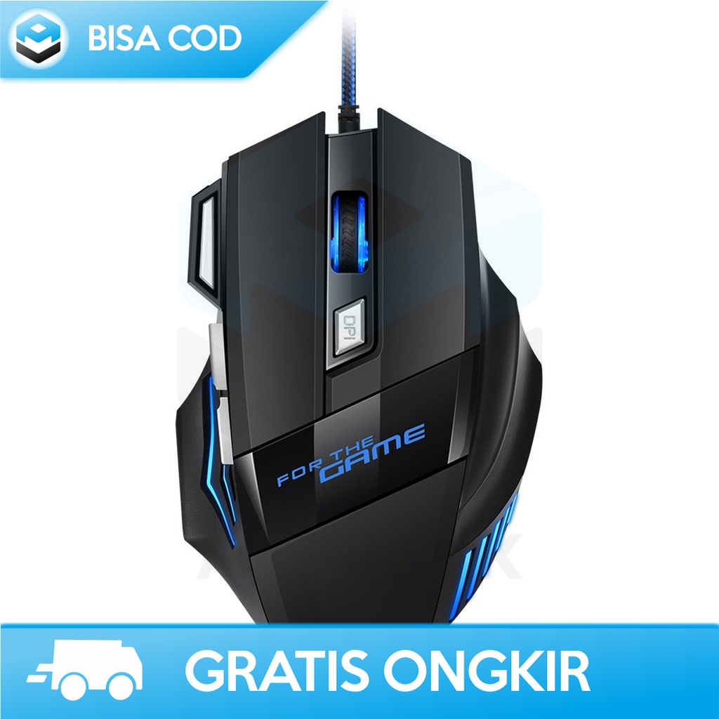 MOUSE GAMING KABEL ERGONOMIS DESAIN 2400DPI GAMING MOUSE G6 RGB LIGHT