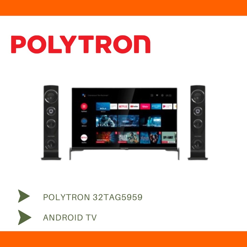 TV LED ANDROID POLYTRON 32INCI 32TAG5959 - GRATIS ONGKIR