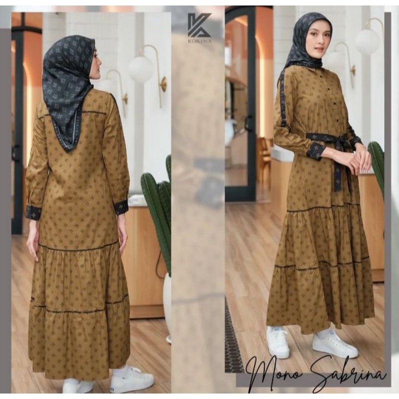 Korina fashion dress gamis outfit pakaian baju busana muslim wanita original terbaru Mono Sabrina