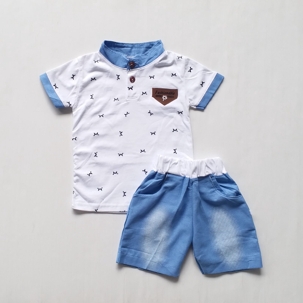 HappyOliver SET METRO CANADA EBV Setelan Kemeja Bayi Laki-laki Lengan Pendek