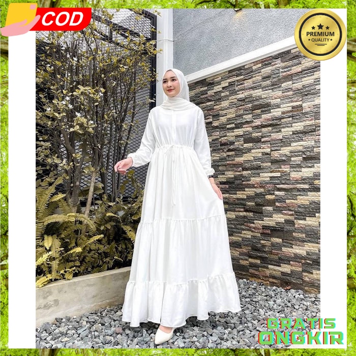 Baju Gamis Wanita Lebaran Terbaru 2023 Gamis Cewek Lebaran Wanita Muslim Elegan Mewah Original Murah