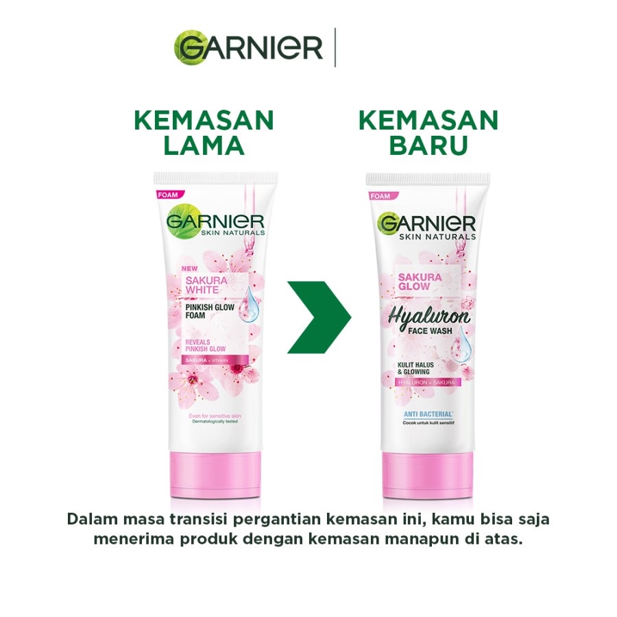 Garnier Sakura Glow Cleanser Hyaluron Face Wash - 100 ml