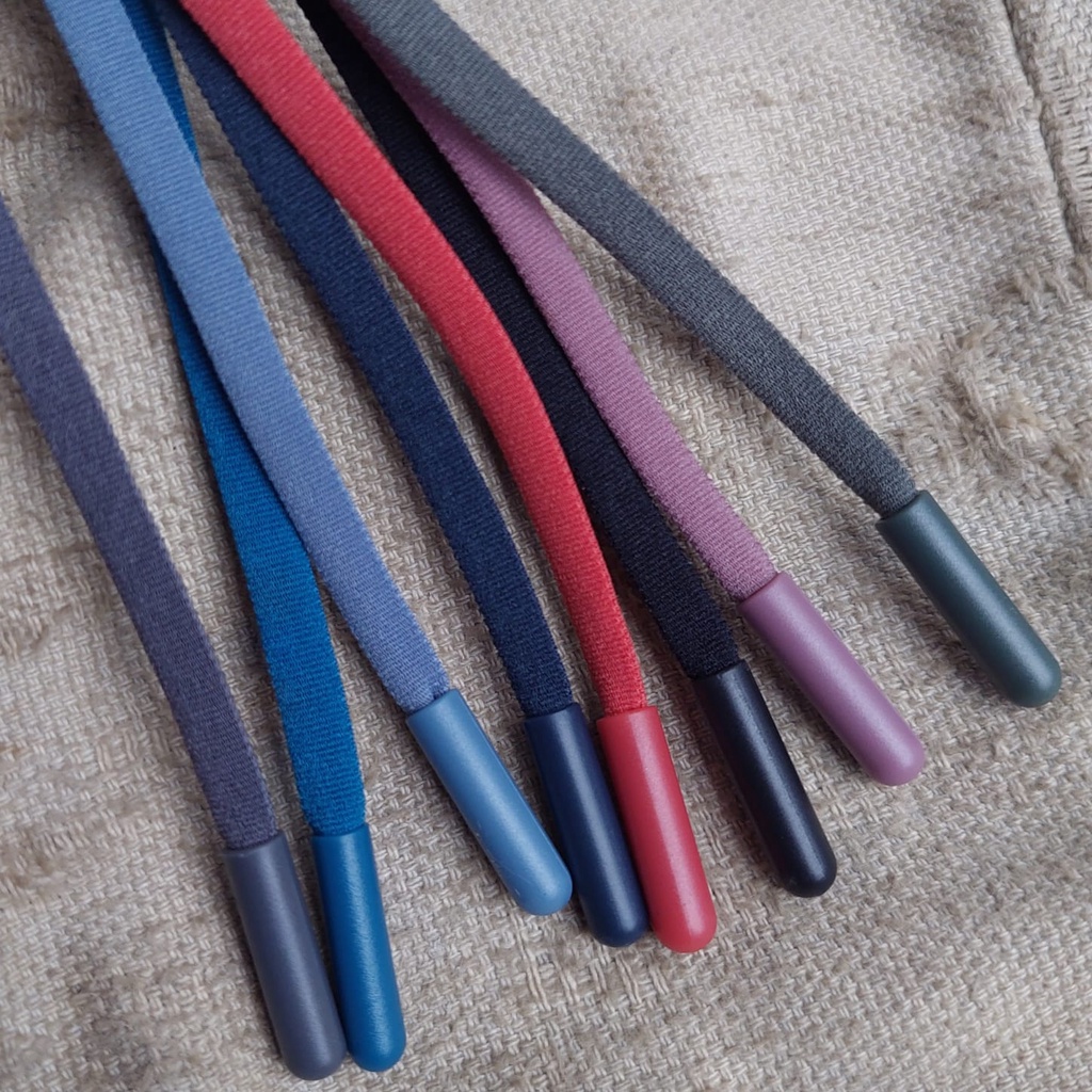 Tali Celana Tali Sepatu Elastis Polyester Aglet Plastik Premium