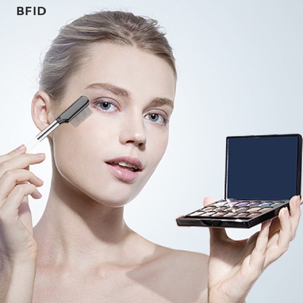 [BFID] Sisir Alis Stainless Steel Brush Makeup Sisir Bulu Mata Dengan Penutup Alat Kosmetik [ID]