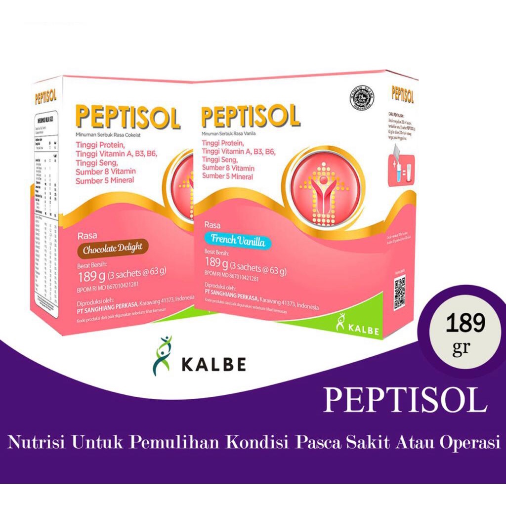 

PEPTISOL 189 gram - Nutrisi Tinggi Protein Rendah Residu