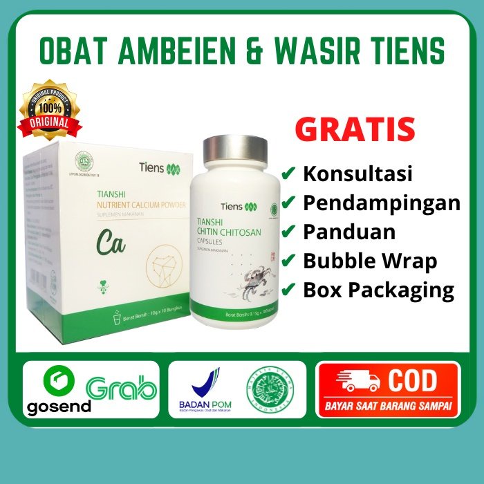 PAKET OBAT AMBEIEN & WASIR TIENS ASLI 100% Herbal China Ampuh Stadium 4
