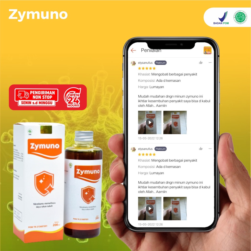 Zymuno Paket 10 Box - Vitamin Herbal Cegah Kanker Tingkatkan Daya Tahan Tubuh Imun Jaga Kesehatan Tubuh Cegah Flu Demam Batuk Masalah Pencernaan Bantu Percepat Penyembuhan Penyakit Booster Imun