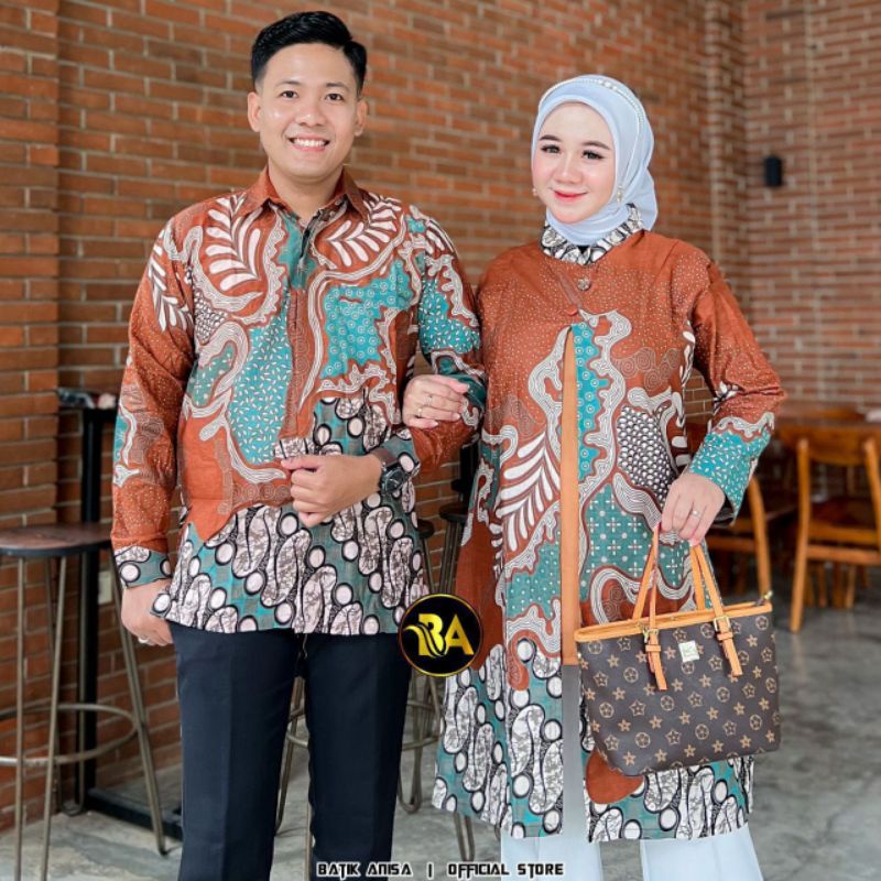 NEW COUPLE TUNIK KEMEJA PANJANG MOTIF TERBARU LAGI VIRAL