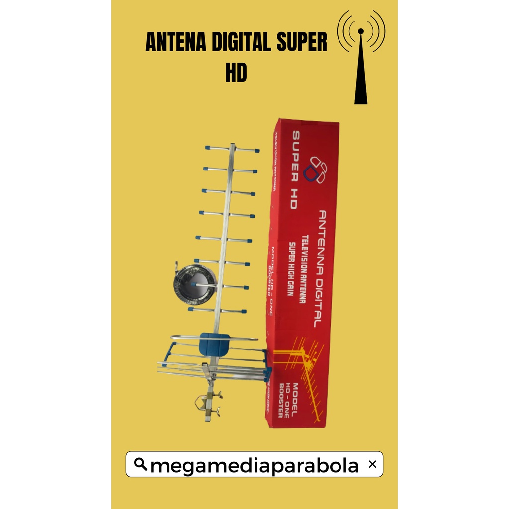 Antena-Outdoor UHF HD-ONE BOOSTER STB TV DVD-T2 - Antena Digital UHF HD ONE BOOSTER Antena Luar